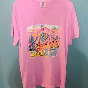 Comfort Colors Pink Yee Haw Graphic Tee